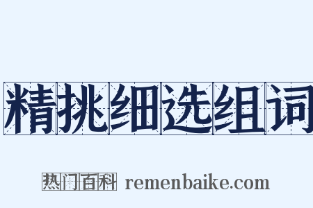精挑细选组词是什么意思的图片